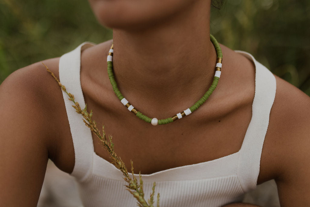 Green Beaded Chocker